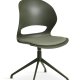Linea spisebordsstol, med dreiefunksjon og pute i olivenstoff - oliven PVC og olivenmetall