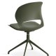 Linea spisebordsstol, med dreiefunksjon og pute i olivenstoff - oliven PVC og olivenmetall