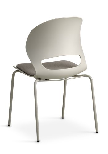 Linea spisebordsstol, med pute i steinstoff - stein PVC og steinmetall