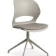 Linea spisebordsstol, med dreiefunksjon og pute i steinstoff - stein PVC og steinmetall