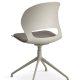 Linea spisebordsstol, med dreiefunksjon og pute i steinstoff - stein PVC og steinmetall