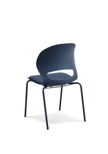 Linea spisestuestol, med pute - denimbl polypropylen og denimbltt metall