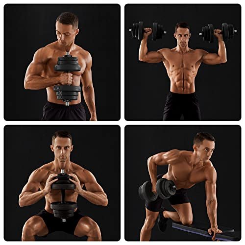 SONGMICS manual 10 kg, justerbar - svart betong og st�l (sett med 2)