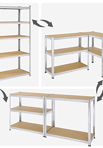 SONGMICS hylle for verktyrom, m. 5 hyller - MDF og slvstl
