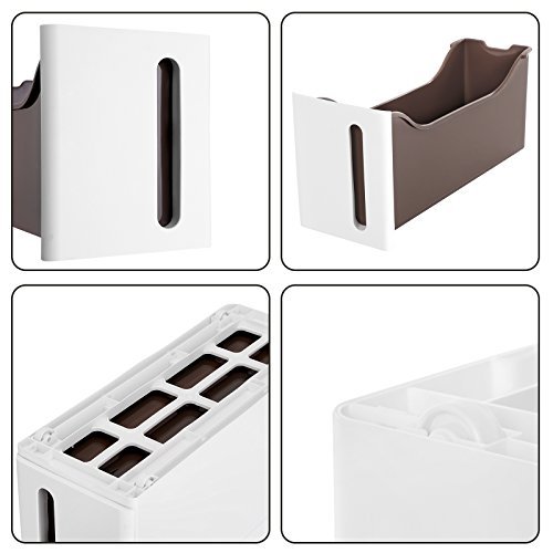 SONGMICS smalt lagertrn, m. 4 skuffer og hjul - hvit og brun polypropylen