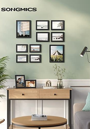 SONGMICS bilderamme - svart MDF (sett med 10)