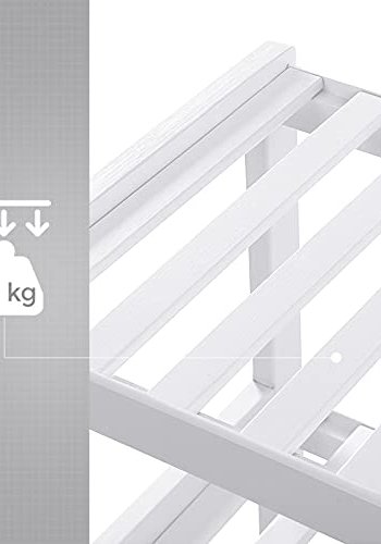 SONGMICS skohylle, m. 3 hyller - hvit bambus (70x26)