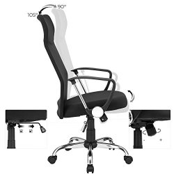 Kontorstol, m. arml�n, vippefunktion og justerbar h�jde  - sort polyester og st�l