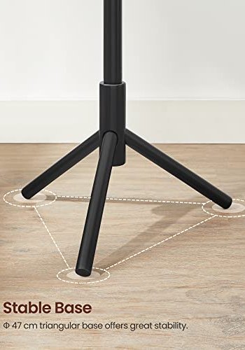 VASAGLE stum tjener, m. 8 kroker - svart tre