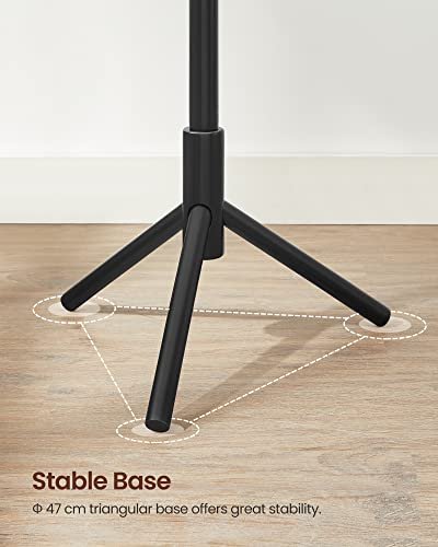 VASAGLE stum tjener, m. 8 kroker - svart tre