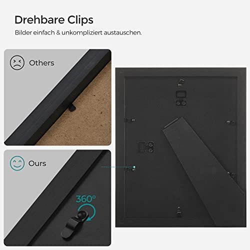 SONGMICS bilderamme - svart MDF (sett med 10)