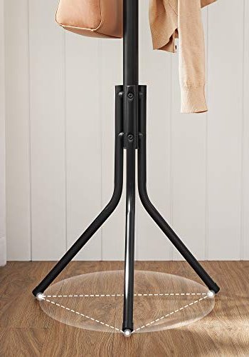 SONGMICS stum tjener, m. 12 kroker - sort stl