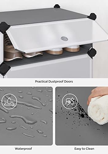 SONGMICS skostativ, stabelbar, m. 10 bokser - gr plast