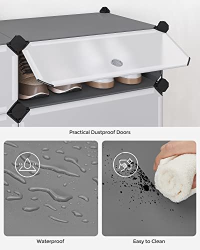 SONGMICS skostativ, stabelbar, m. 10 bokser - gr plast