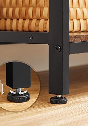 VASAGLE bokhylle, m. 4 hyller - rustikk brun sponplate og sort stl