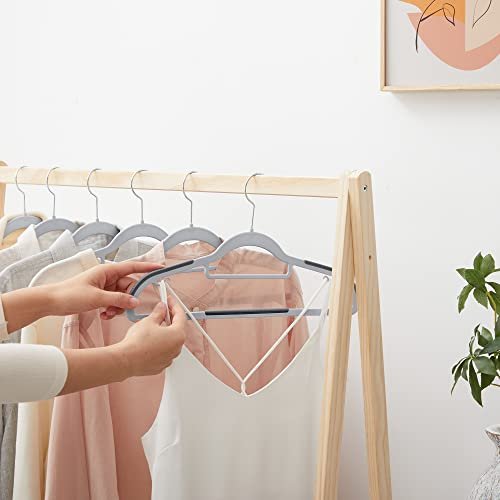 SONGMICS kleshengere, sklisikre, slv 360 svingbar krok - lys gr og mrkegr plast (sett med 30)