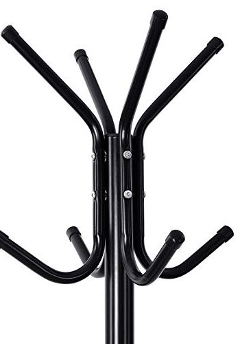 SONGMICS stum tjener, m. 12 kroker - svart jern