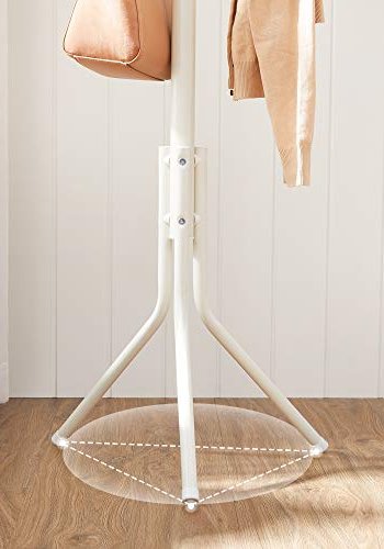 SONGMICS stum tjener, m. 12 kroker - kremhvit og elfenbensstl