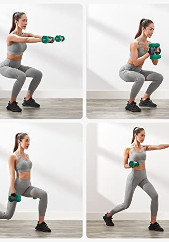 SONGMICS manual 4 kg, vanntett og sklisikker - grnn neopren stpejern (sett med 2)