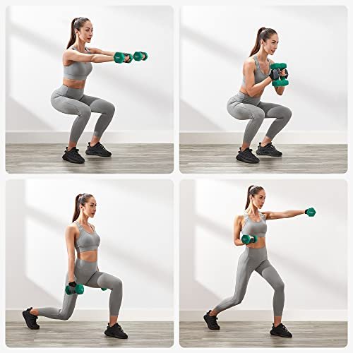 SONGMICS manual 4 kg, vanntett og sklisikker - grnn neopren stpejern (sett med 2)