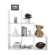 VASAGLE bokhylle, m. 6 rom - hvit sponplate