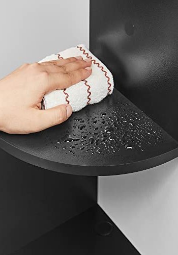 VASAGLE hjrne vegghylle - sort sponplate