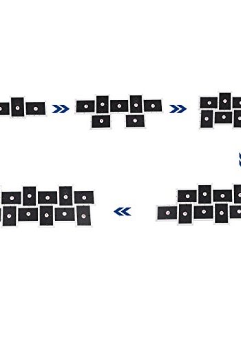 SONGMICS veggmontert bilderamme, collage for 12 bilder - hvit trekorn MDF