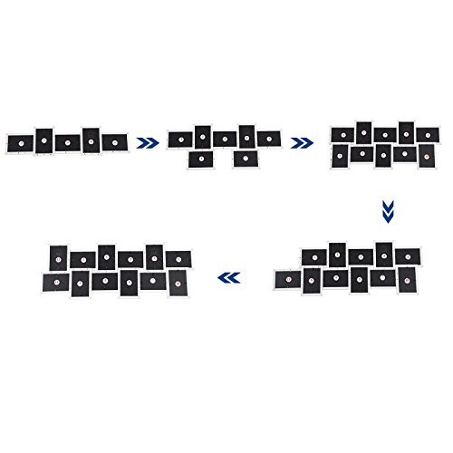 SONGMICS veggmontert bilderamme, collage for 12 bilder - hvit trekorn MDF