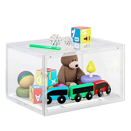 SONGMICS skoboks, stablebar, for UK strrelse 11 - klar plast (sett med 3)