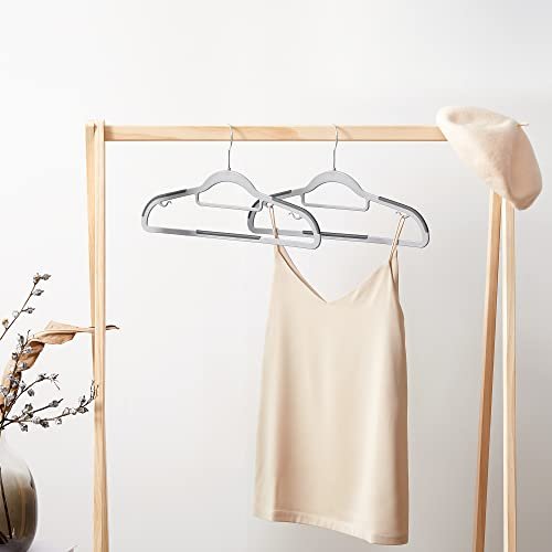 SONGMICS kleshengere, sklisikre, slv 360 svingbar krok - lys gr og mrkegr plast (sett med 30)