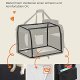 FEANDREA hundekasse, sammenleggbar, med hndtak - mesh og svart stoff