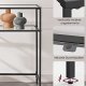 VASAGLE konsolbord, m. 1 hylde - hrdet glas og sort stl (100x35)