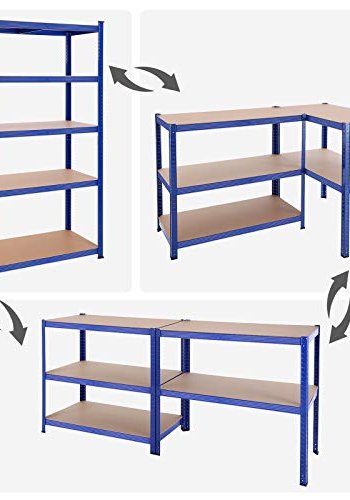 SONGMICS hylle for verktyrom, m. 5 hyller - MDF og bltt stl
