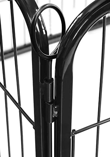 FEANDREA lekegrind for kjledyr, hunder, kaniner og sm dyr, for innendrs og utendrs bruk - svart jern