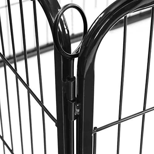 FEANDREA lekegrind for kjledyr, hunder, kaniner og sm dyr, for innendrs og utendrs bruk - svart jern