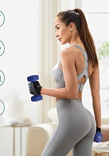 SONGMICS manual 2,5 kg, vanntett og sklisikker - bltt neopren stpejern (sett med 2)