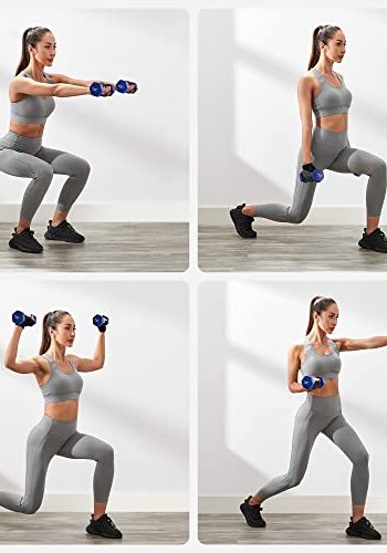 SONGMICS manual 2,5 kg, vanntett og sklisikker - bltt neopren stpejern (sett med 2)