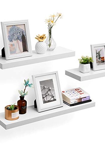 VASAGLE flytende hylle - hvit MDF (B:40)