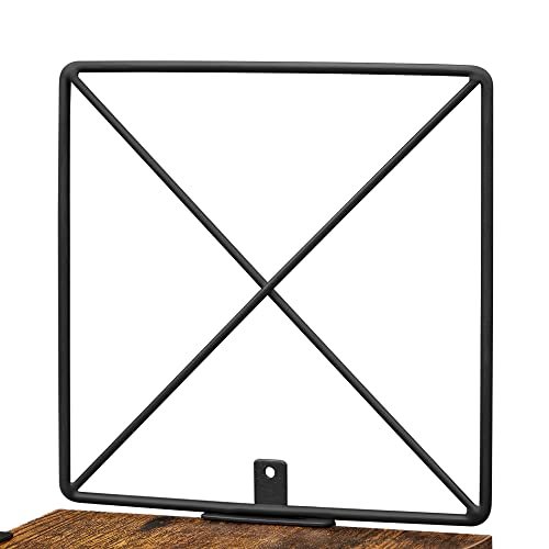 VASAGLE hjrne vegghylle, m. 5 hyller - rustikk brun sponplate og sort stl