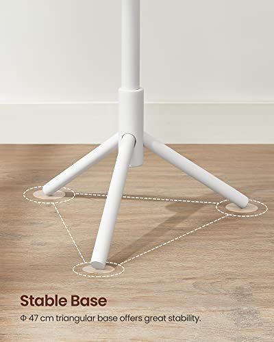 VASAGLE stum tjener, m. 8 kroker, 3 hydealternativer - hvit gummitre