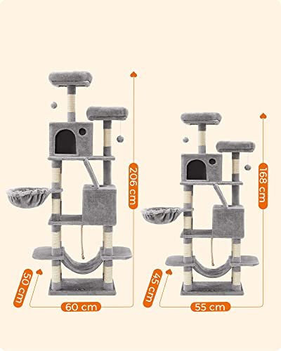 FEANDREA skrapestolpe, 5 niver, 2 stoler, 2 huler, 1 kurv, 2 pom-poms, 1 hengekye - lys gr plysj