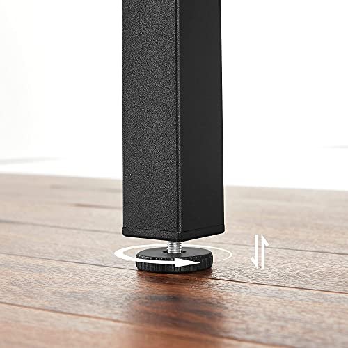 VASAGLE Esstisch mit Klappe  Vintage-braune Spanplatte und schwarzer Stahl (84,5 (120) x 78)