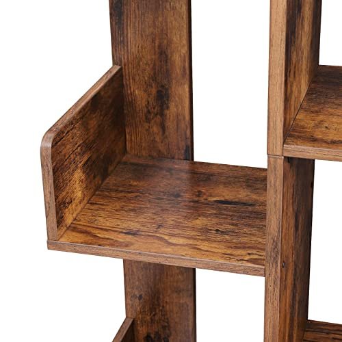 VASAGLE bokhylle, m. 13 rom - rustikk brun sponplate