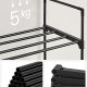 SONGMICS skohylle, m. 3 hyller - sort stl
