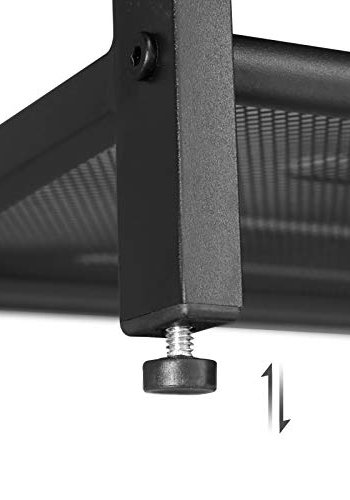 VASAGLE skohylle, m. 2 nettinghyller - brun sponplate og sort stl