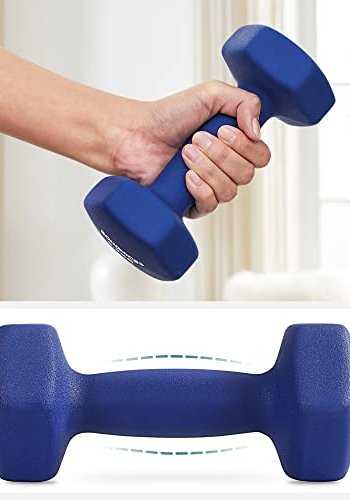 SONGMICS manual 2,5 kg, vanntett og sklisikker - bltt neopren stpejern (sett med 2)