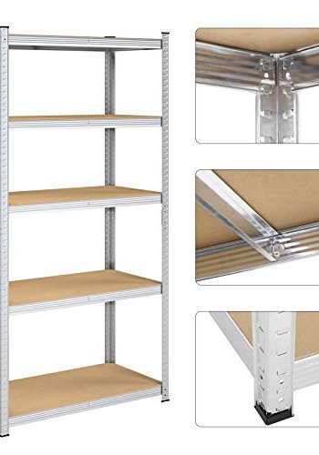 SONGMICS hylle for verktyrom, m. 5 hyller - MDF og slvstl