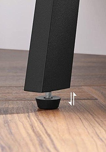 VASAGLE sidebord, m. 1 hylle - brun sponplate og sort stl (42x35)