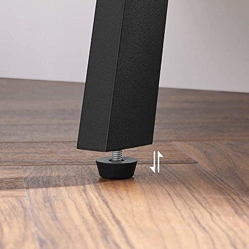 VASAGLE sidebord, m. 1 hylle - brun sponplate og sort stl (42x35)