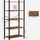 VASAGLE Bücherregal, mit 5 Regalen – rustikale braune Spanplatte und schwarzer Stahl